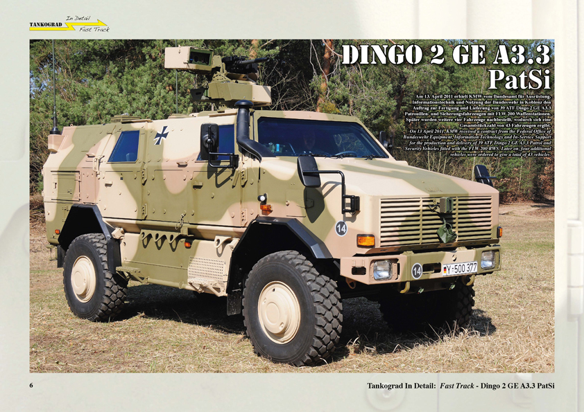 Dingo 2 GE A3.3 PatSi German Protected Patrol Vehicle TANKOGRAD Publishing Verlag Jochen